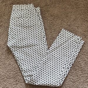 GAP Black and White Patterned Skinny Jeans